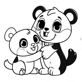 Gabby And Pandy Paws Coloring Page 7672-6480