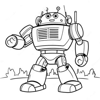 Heroic Rescue Bot In Action Coloring Page 7712-6509