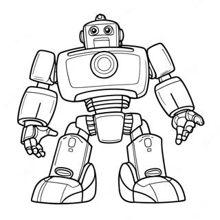 Heroic Rescue Bot In Action Coloring Page 7712-6510