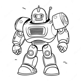 Heroic Rescue Bot In Action Coloring Page 7712-6511