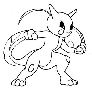 Mewtwo In Battle Coloring Page 772-626