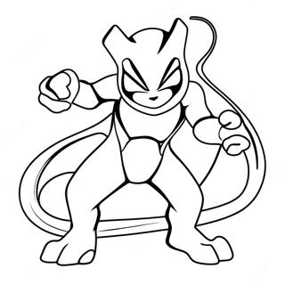 Mewtwo In Battle Coloring Page 772-628