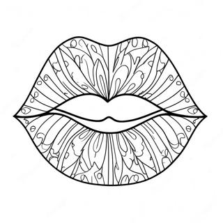 Realistic Lips Coloring Page 7731-6522