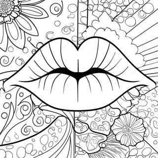 Realistic Lips Coloring Page 7731-6523