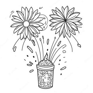 Colorful Firework Display Coloring Page 7742-6533