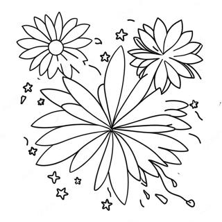 Colorful Firework Display Coloring Page 7742-6536