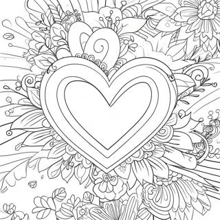 Valentine S Day Heart Coloring Page 7772-6568