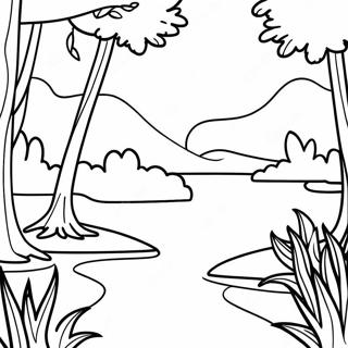 Calming Nature Scene Coloring Page 7822-6599