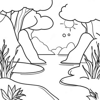 Calming Nature Scene Coloring Page 7822-6600