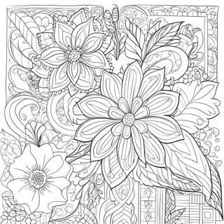 Intricate Floral Patterns Coloring Page 7842-6613