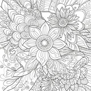 Intricate Floral Patterns Coloring Page 7842-6616