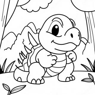 Adventurous Koopa In A Forest Coloring Page 7852-6621