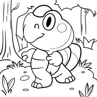 Adventurous Koopa In A Forest Coloring Page 7852-6623