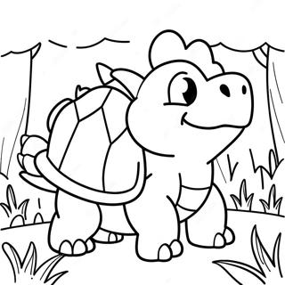 Adventurous Koopa In A Forest Coloring Page 7852-6624