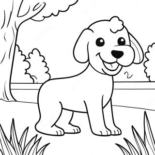 Goldendoodle Puppy Playing In The Park Coloring Page 7881-6639