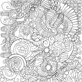 Circle Coloring Page With Fun Patterns 7891-6650