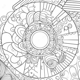 Large Geometric Circle Coloring Page 7892-6657