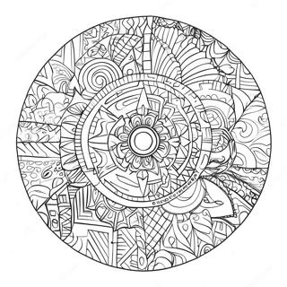 Large Geometric Circle Coloring Page 7892-6658