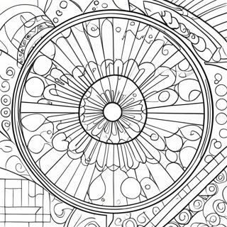 Large Geometric Circle Coloring Page 7892-6660