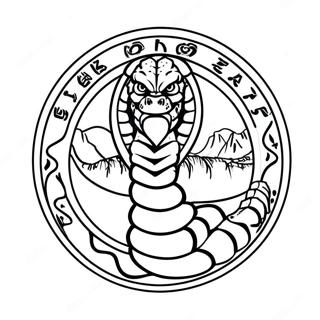 Cobra Kai Logo Coloring Page 7911-6664