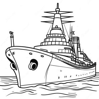 Battleship Coloring Page 7921-6676