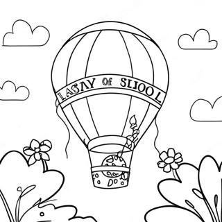 Colorful Last Day Of School Balloon Coloring Page 7932-6688