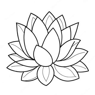 Lotus Flower Coloring Page 7941-6692