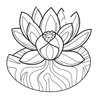 Beautiful Lotus Blossom Coloring Page 7942-6693