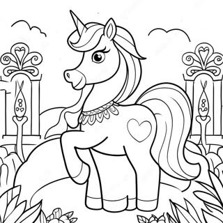 Majestic Princess Celestia In A Magical Garden Coloring Page 7962-6707