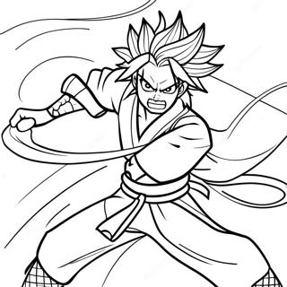 Rengoku In Battle Pose Coloring Page 7972-6722