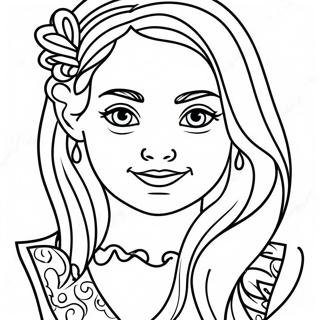 Pretty Girl Realistic Girl Coloring Page 7991-6730