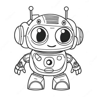 Cute Ai Robot Coloring Page 8012-6746