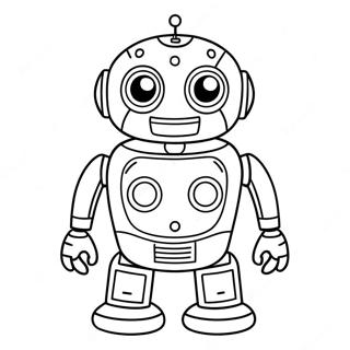 Cute Ai Robot Coloring Page 8012-6748