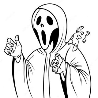 Ghostface In Scary Costume Coloring Page 802-640