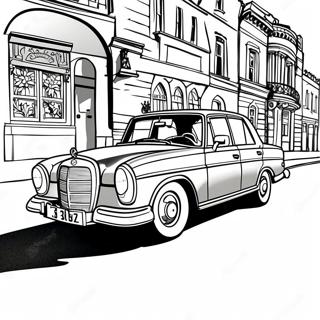 Classic Mercedes Car Coloring Page 8042-6771