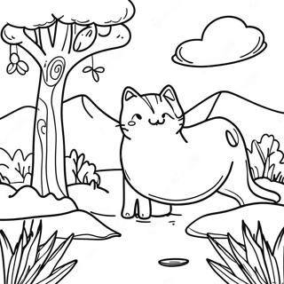 Realistic Nature Scene Coloring Page 8061-6784