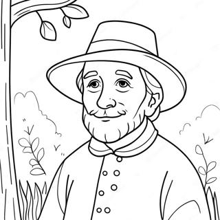 Pilgrim Coloring Page 8071-6794