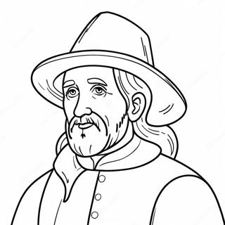 Pilgrim Coloring Page 8071-6796