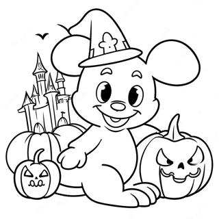 Large Disney Halloween Coloring Pages