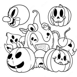 Spooky Disney Characters Coloring Page 8082-6802