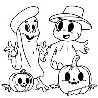 Spooky Disney Characters Coloring Page 8082-6803