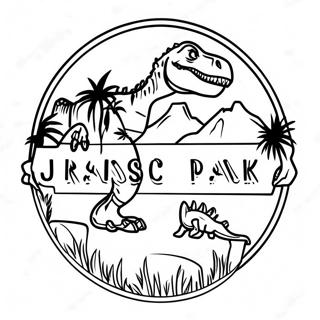 Jurassic Park Logo Coloring Page 8111-6827