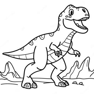 T Rex Roaring Coloring Page 8112-6829