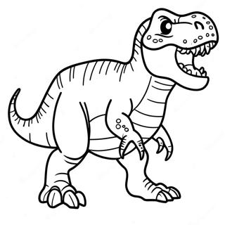 T Rex Roaring Coloring Page 8112-6831