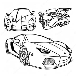 Supercar Sports Car Coloring Page 811-646