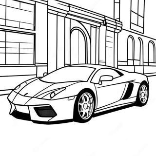 Supercar Sports Car Coloring Page 811-647