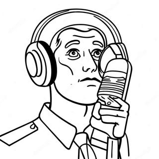 Speakerman Coloring Pages