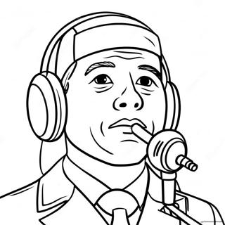 Speakerman Coloring Page 8121-6839