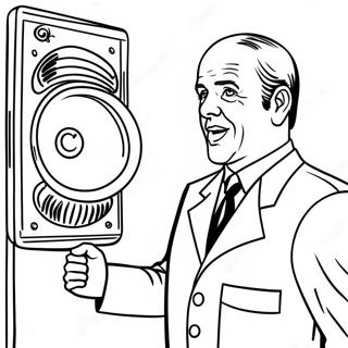 Speakerman Coloring Page 8121-6840