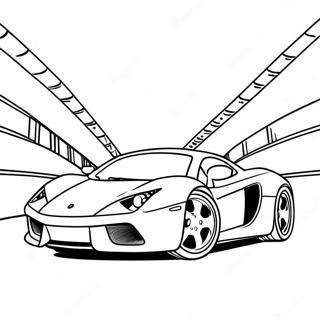 Sleek Supercar Racing Coloring Page 812-642